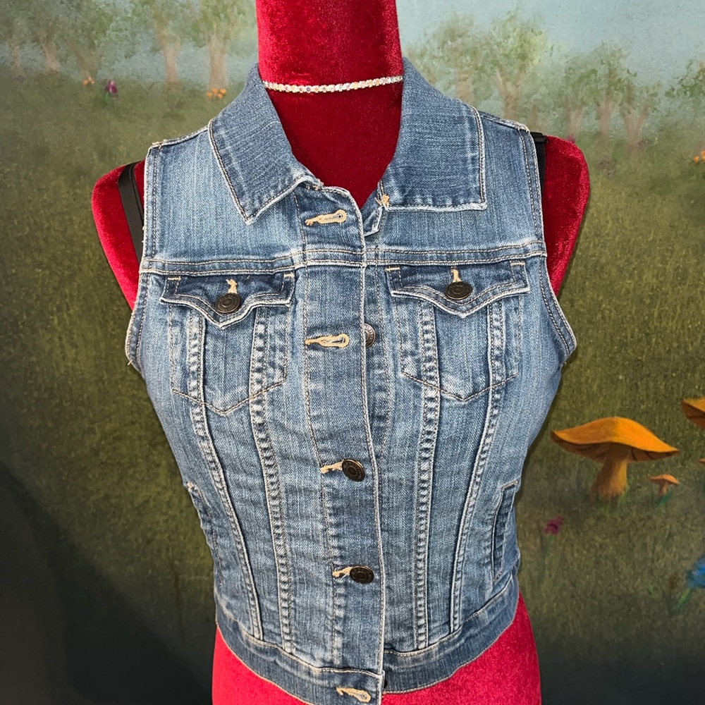 Denim Sleeveless Vest